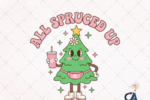 All Spruced Up Christmas Tree PNG, an Illustration by Creative Art