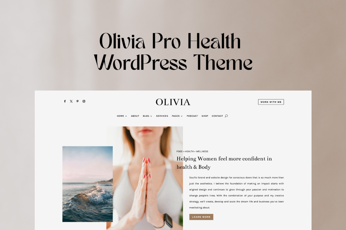 Health WordPress Theme Olivia Pro, a WordPress Template by Lovely Confetti (Photo 5 of 5)