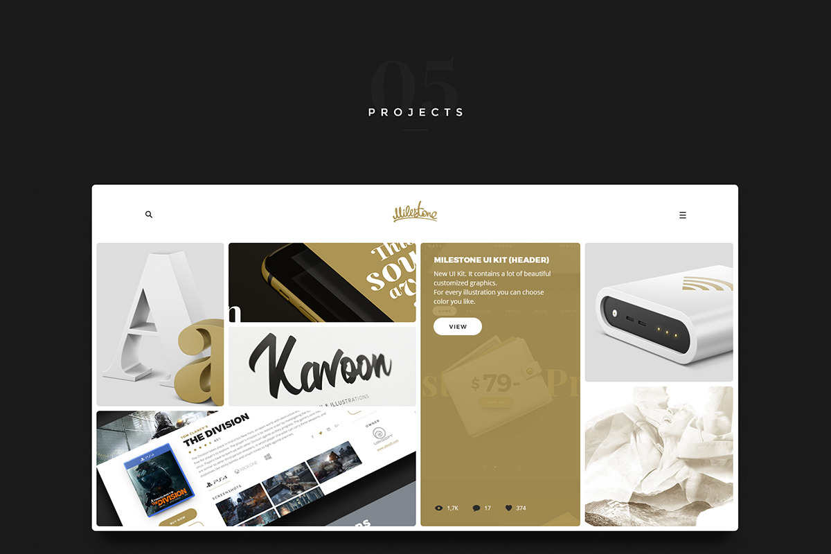 -50% Sale. Milestone UI Kit, an UI Kit Template by kavoon (Photo 11 of 17)