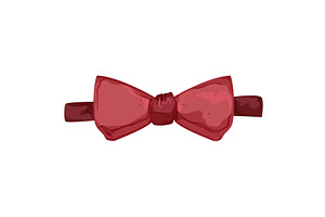 Vintage Bow Tie Cartoon Vector