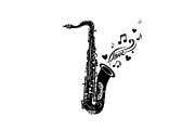 Saxophone Music Love Vector Bundle, an Illustration by Designs_River (Thumbnail 35 of 51)