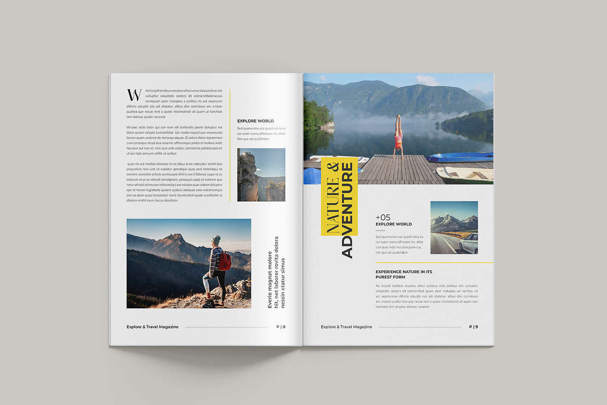 Explore Travel Magazine Template, a Magazine Template by StyleArt (Photo 6 of 11)