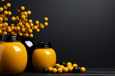 Modern stylish still life of vases, a Wallpaper Photo by Elena Vagengeim