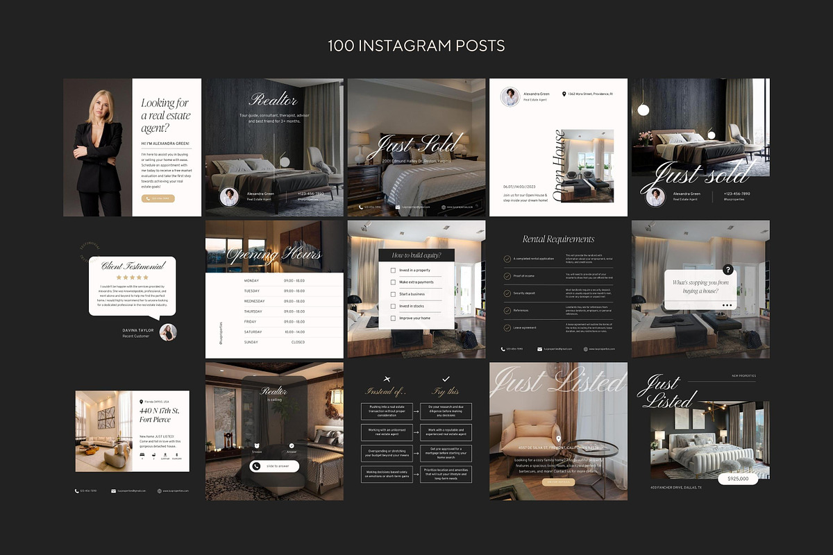 Luxury Real Estate templates, a Social Media Template by LiliesandBerries (Photo 5 of 10)