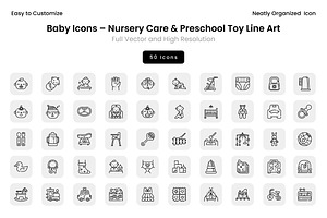 Baby Icons – Nursery Care & Preschoo, an Icon by Wencory