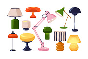 Modern and retro table lamps set, an Object Illustration by Good Studio (Thumbnail 2 of 3)