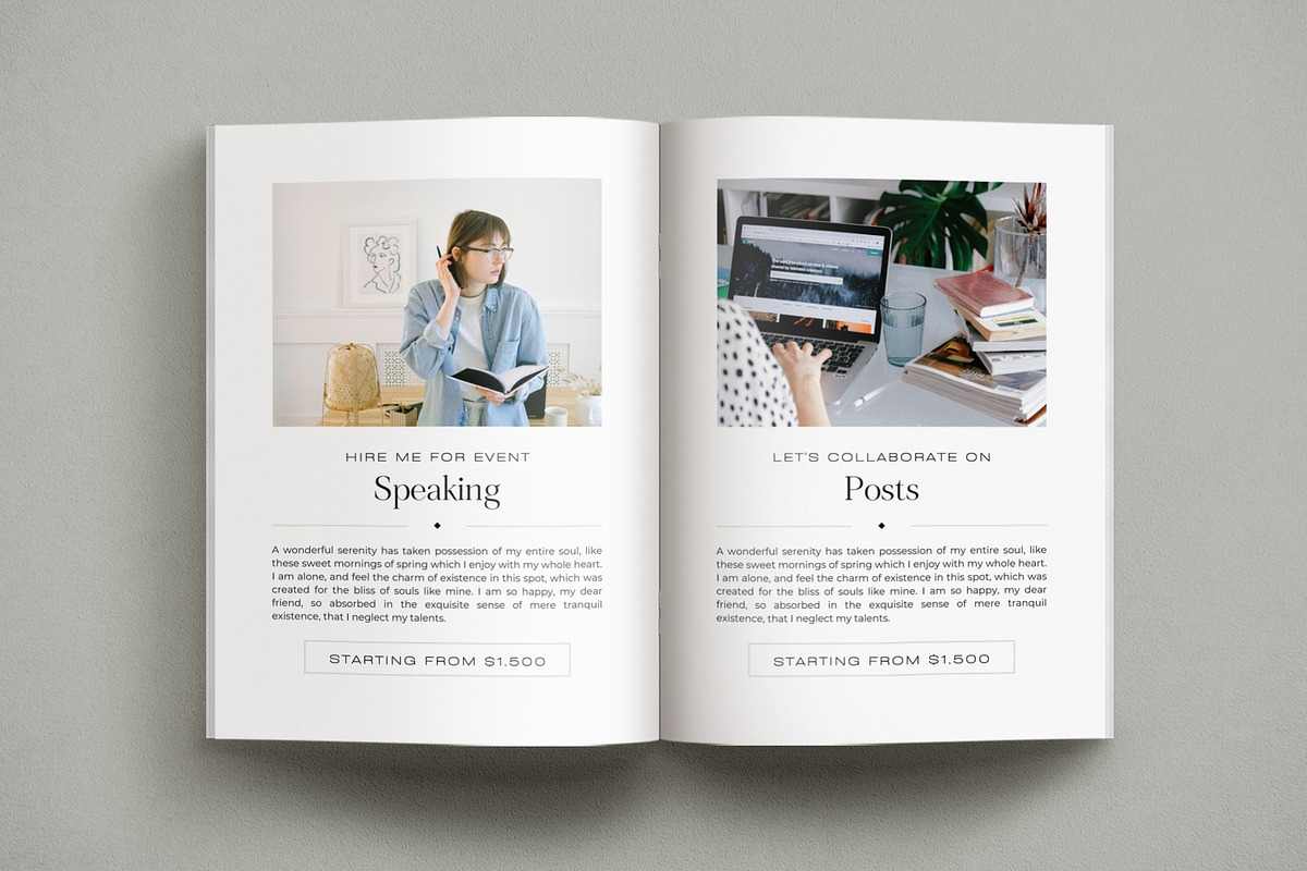 Megan CANVA Media Kit, a Magazine Template by Gillian Sarah (Photo 6 of 10)