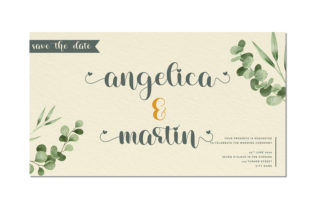 Magic Love - wedding font preview 3