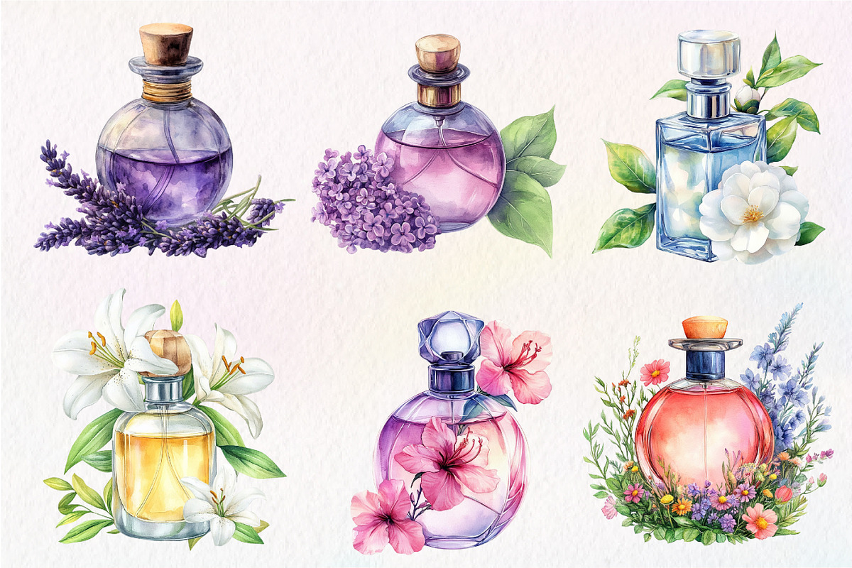 Perfume Scents with Flowers Clipart, an Illustration by Dream Creation (Photo 5 of 7)