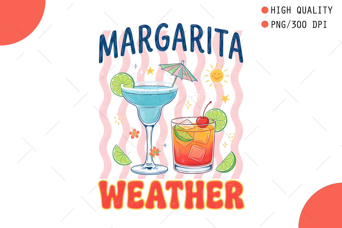 Margarita Weather Summer Drink PNG, a Seasonal Illustration by OK Design (Photo 1 of 5)