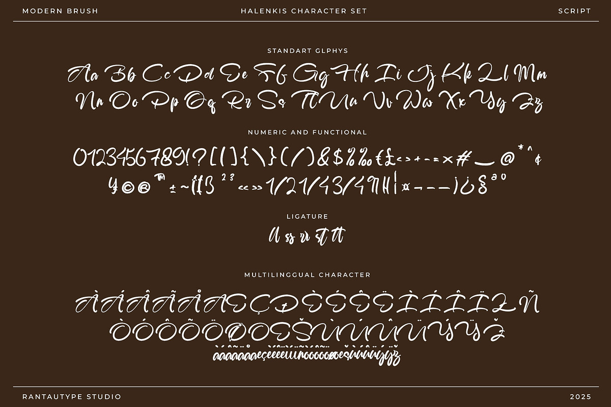 Halenkis Modern Brush Font, a Handwritten Font by RantautypeStudio (Photo 13 of 13)