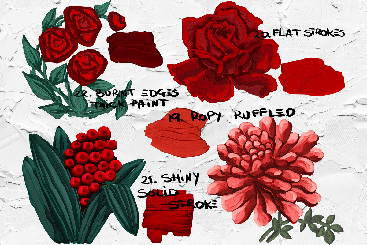 Thick paint Procreate brushes, a Brush Add-On by TheWhiteCatLab (Photo 11 of 21)