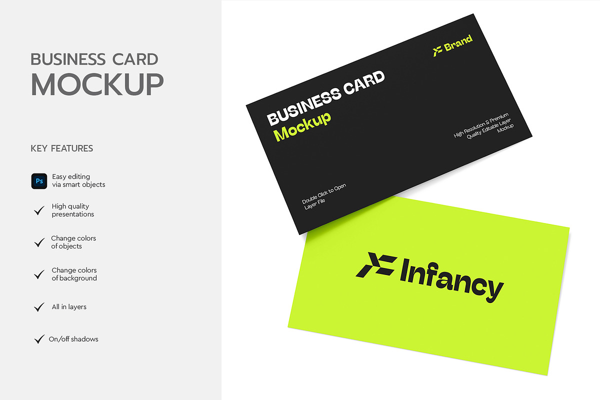 Modern Business Card Mockup, a Product Mockup by graphypix (Photo 2 of 4)
