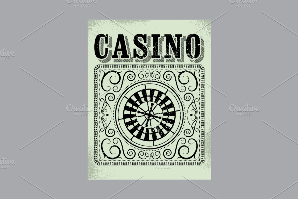 Casino vintage grunge posters., a Decorative Illustration by PoPaShop (Photo 11 of 11)