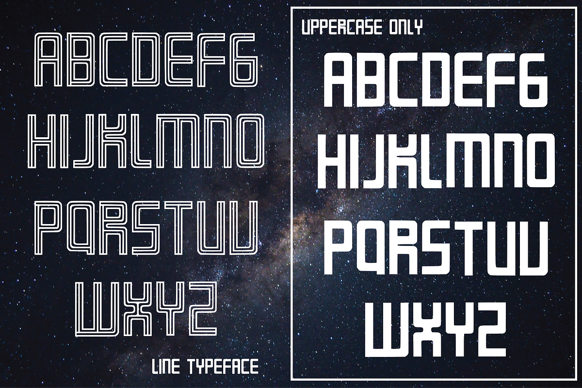 SPACELINE - Display Font preview 2