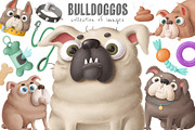 Bulldog characters clipart, an Illustration by Anastasiya Klempach (Thumbnail 8 of 8)