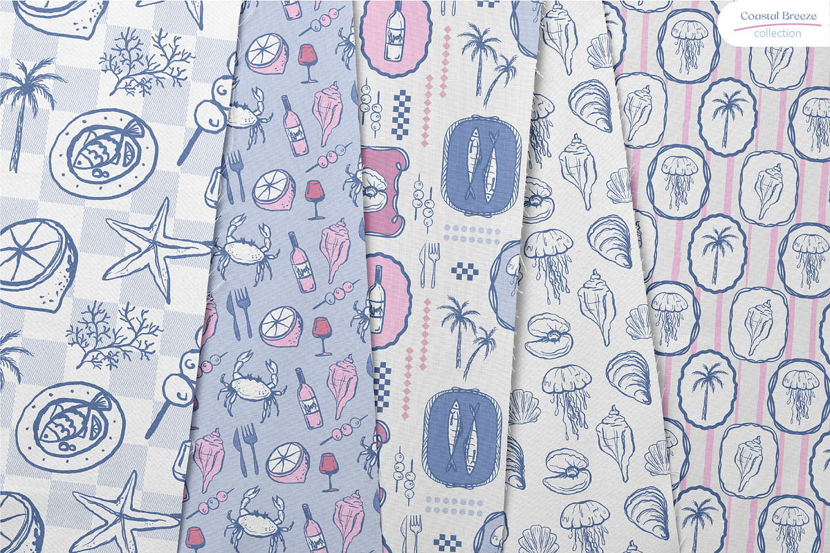 Coastal Breeze - Seamless Patterns, a Pattern Graphic by Milky April (Photo 2 of 6)