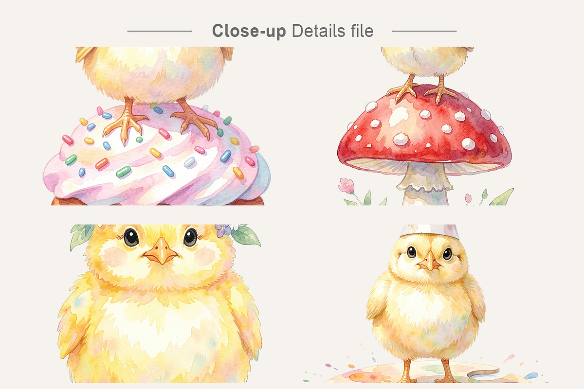 Easter Chick Sublimation PNG Bundle, an Illustration by Artnoy (Photo 4 of 8)