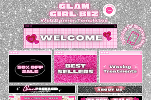 Glam Biz Web Banner Templates, a Branding & Logo Template by Hell Yeah Designs
