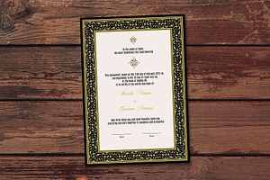 Luxury Floral Nikkah Certificate, a Templates & Theme by Azat1976