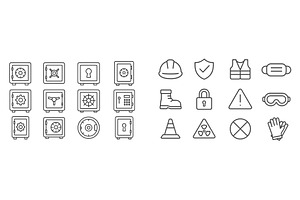 Icons representing security, an Industrial Photo by ZinetroN