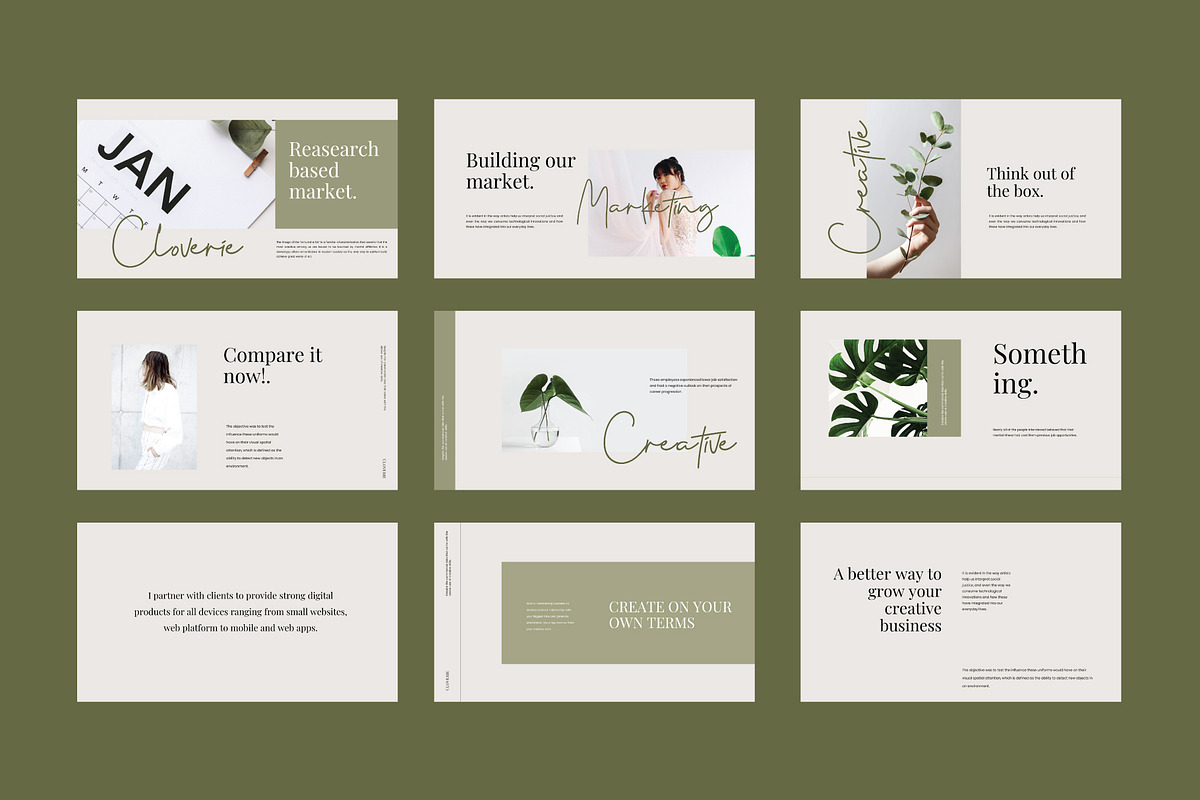 Cloverie Powerpoint Template, a Presentation Template by Visualin.std (Photo 3 of 6)