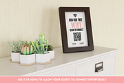 Pink & Black WiFi QR Code Sign, a Stationery Template by SunshineStudioBoutique (Thumbnail 8 of 10)