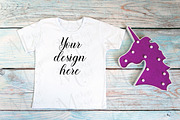 White kid t-shirt mockup bundle., a Print Template by MockupMarket (Thumbnail 4 of 27)