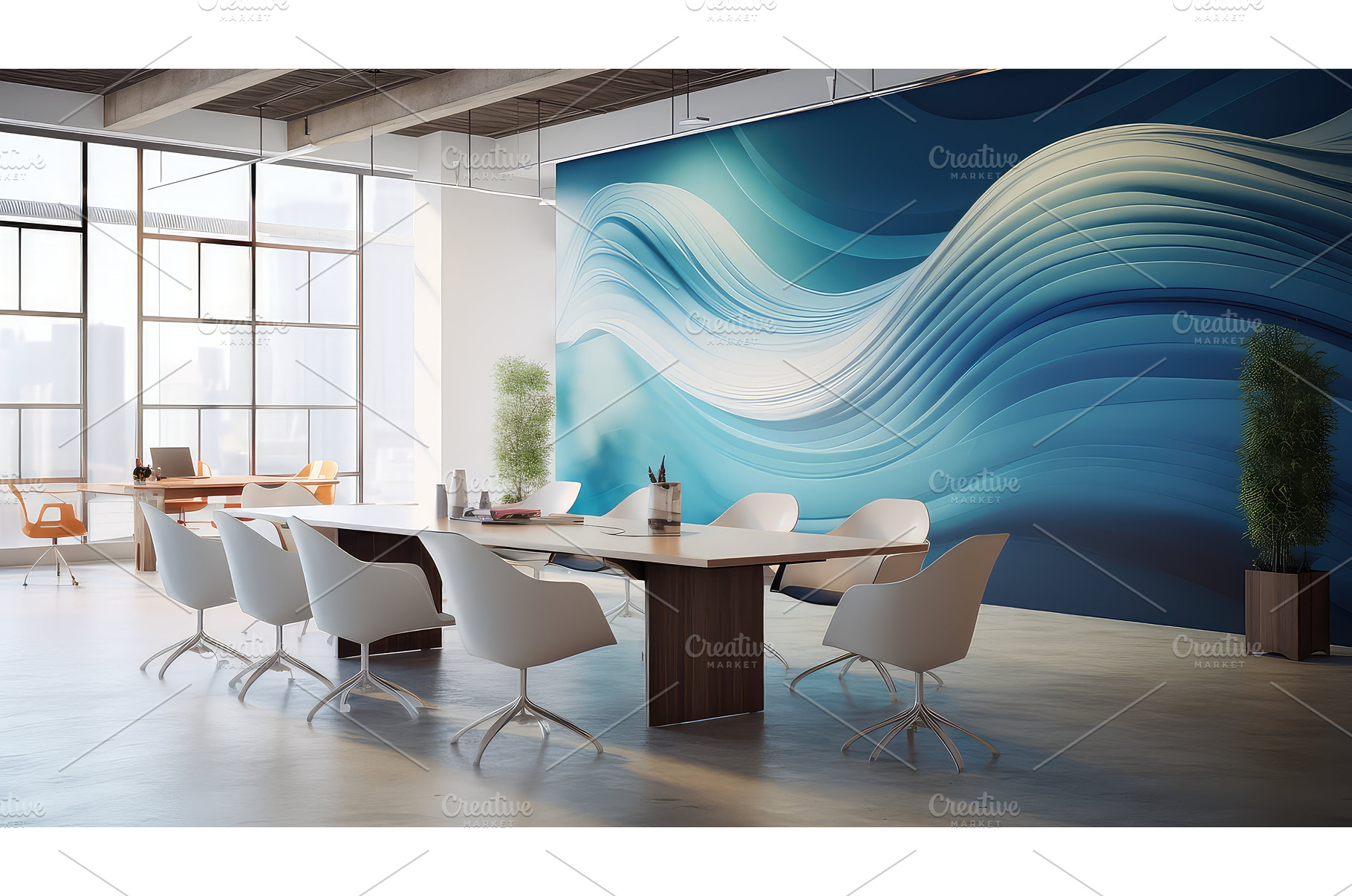 collaboration wave office background, a Technology Photo by pikepicture