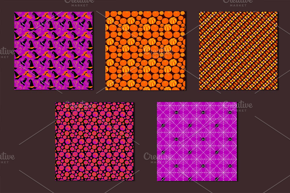 Halloween digital patterns, a Pattern Graphic by Laureling Studios (Photo 2 of 3)