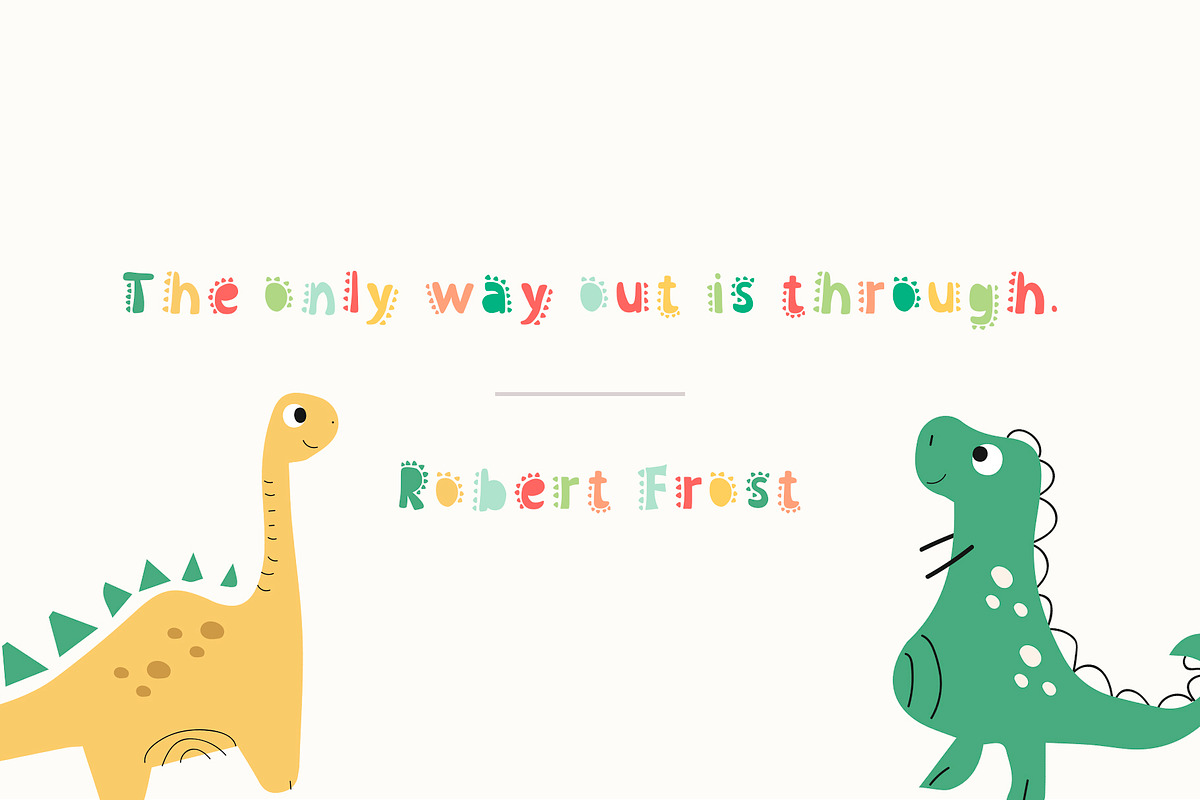 DINO font - playful kid's font, a Font by Ashiya Pixel (Photo 6 of 11)