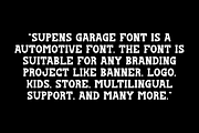 Supens Garage - Automotive Font, a Slab Serif Font by Iqsiart Studio (Thumbnail 5 of 7)