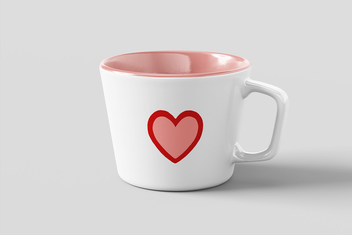 Cute hearts, love symbols set, a Decorative Illustration by Good Studio (Photo 5 of 8)