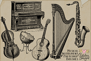 Music Instruments Photoshop Brushes preview 3