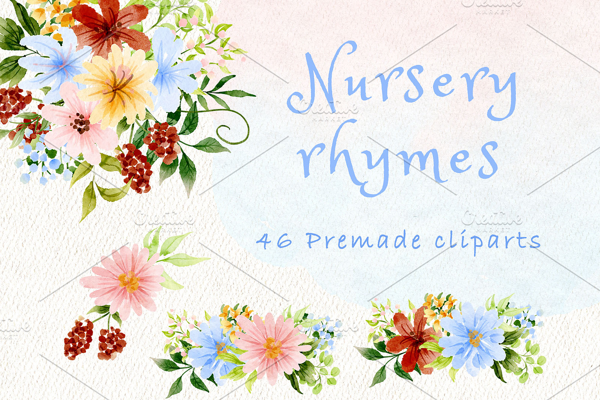 Nursery rhymes clipart, an Illustration by heyiamalice (Photo 2 of 13)