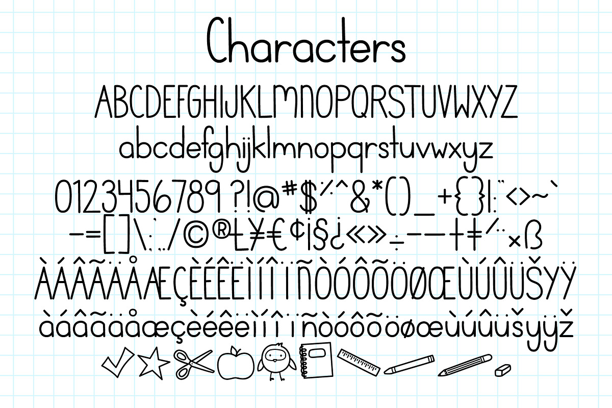Elementary Type Font, a Handwritten Font by Miss Tiina (Photo 2 of 4)