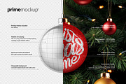 Christmas Ball/Ornament Mockup Scene, a Product Mockup by PrimeMockup (Thumbnail 4 of 10)