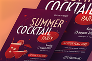 Summer Cocktail Party Flyer, a Flyer Template by SquidPixey (Thumbnail 2 of 6)