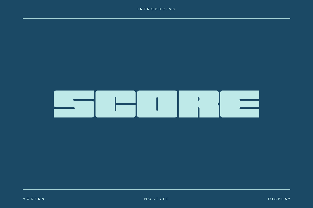 Score - Modern Display Typeface, a Font by Letterna (Photo 1 of 5)