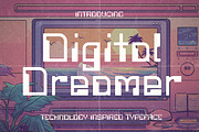 Digital Dreamer | 1980s CPU Font, a Sans Serif Font by HipFonts (Thumbnail 1 of 11)