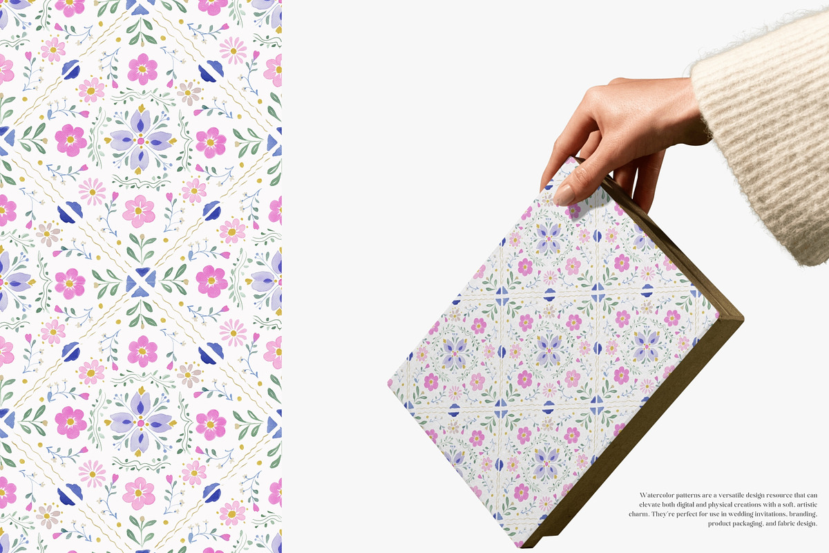 folk floral seamless patterns bundle, a Pattern Graphic by Patishop Art (Photo 9 of 9)