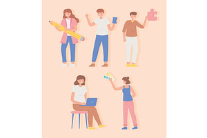 character designers work, a Person Illustration by studiogstock