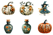 Witches witch Halloween Clipart, a Seasonal Illustration by Designking (Thumbnail 5 of 5)
