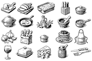 Kitchen Food & Utensils Set, an Object Graphic by RT Studio (Thumbnail 2 of 4)