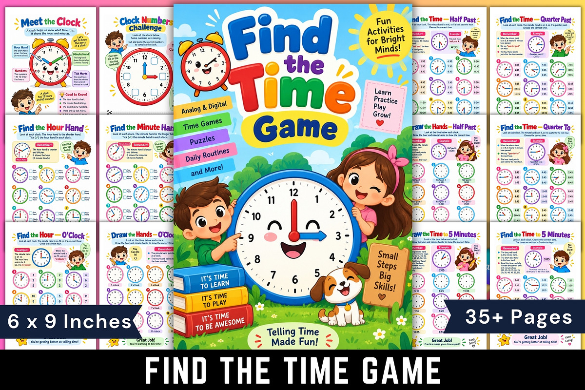 Find the Time Game, a Stationery Template by Designmela01 (Photo 1 of 6)