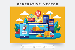 A vibrant illustration showcasing cu, a Graphic by SouravDesign