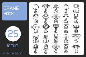 Hoist Crane Hook Icons