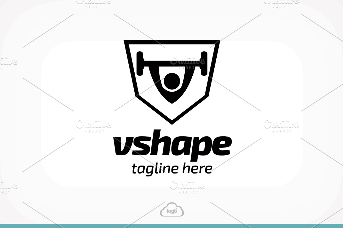 Vshape Gym Logo Template, a Branding & Logo Template by Logo Heaven (Photo 4 of 5)