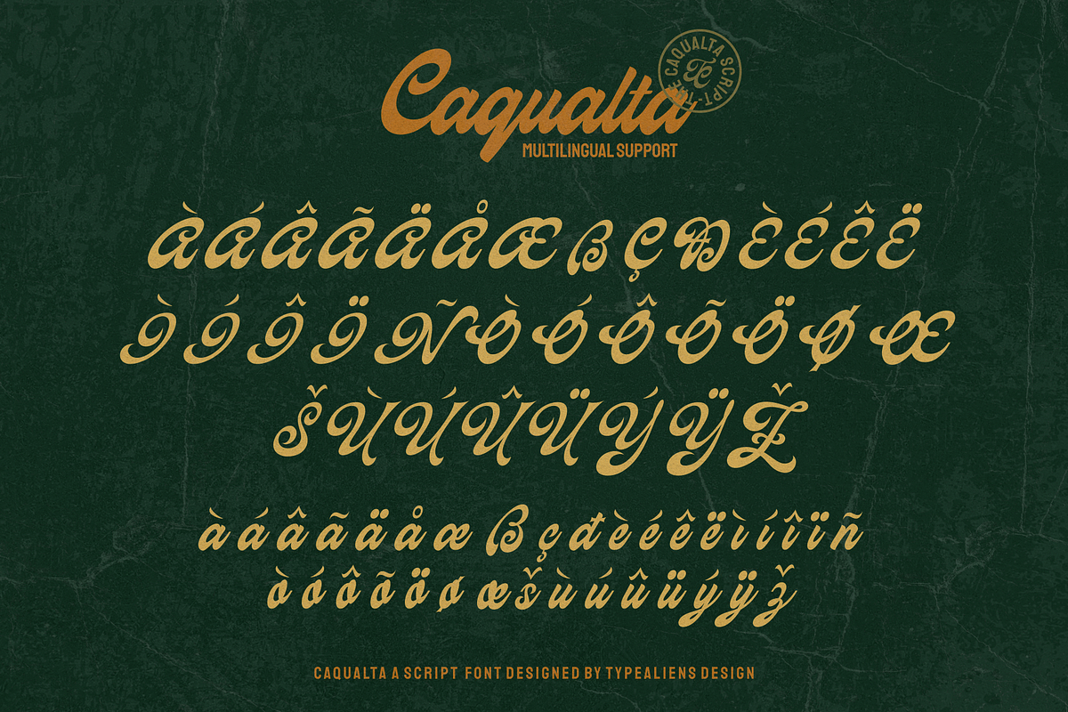 Caqualta Script for Food & Branding, a Script Font by ilhamtaro (Photo 9 of 10)