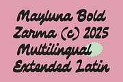 Mayluna - Bold Script Font, a Script Font by Zarma Type (Thumbnail 12 of 13)